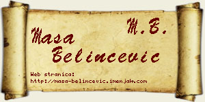 Maša Belinčević vizit kartica